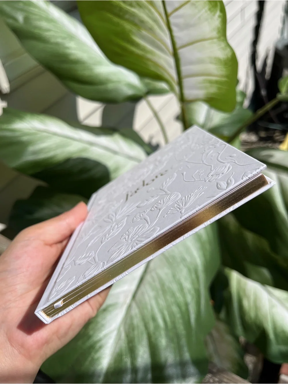 Dior white notebook